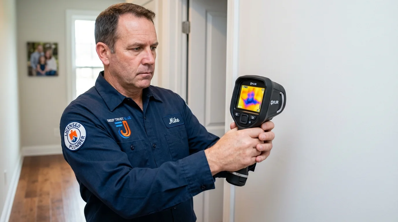 Thermal imaging leak detection by Johns Plumbing LLC in Pflugerville